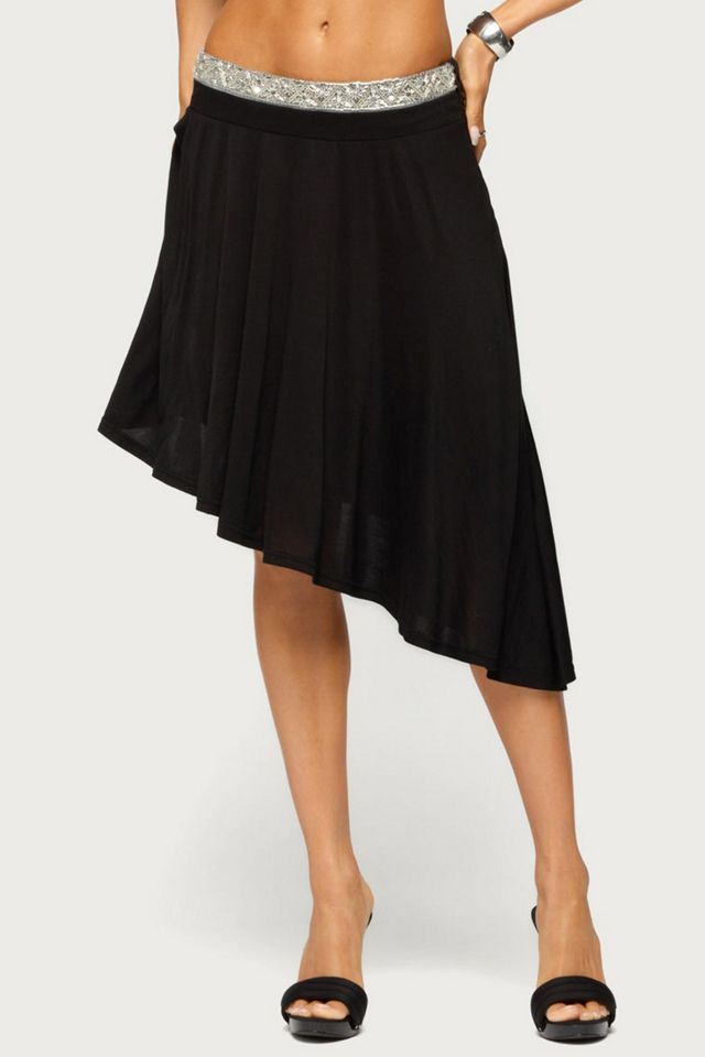 Edikted Dida Asymmetric Beaded Midi Skirt #3