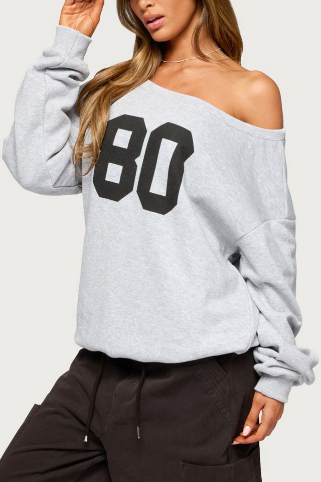 Edikted 80 Girl Off Shoulder Sweatshirt #2