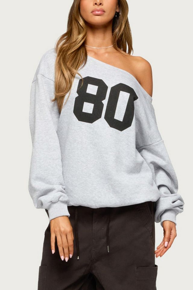 Edikted 80 Girl Off Shoulder Sweatshirt #3