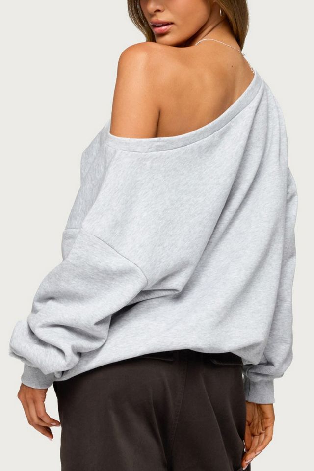 Edikted 80 Girl Off Shoulder Sweatshirt #4