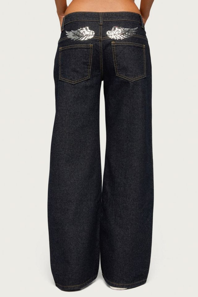 Edikted Angel Babe Low Rise Baggy Jeans #4