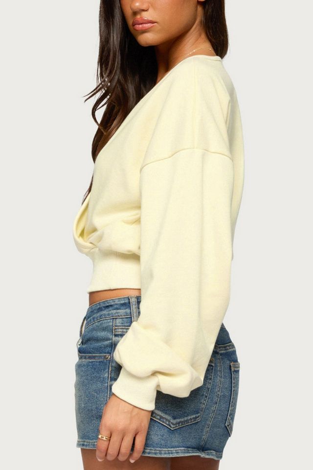 Edikted Narli Wrap Cropped Sweatshirt #2