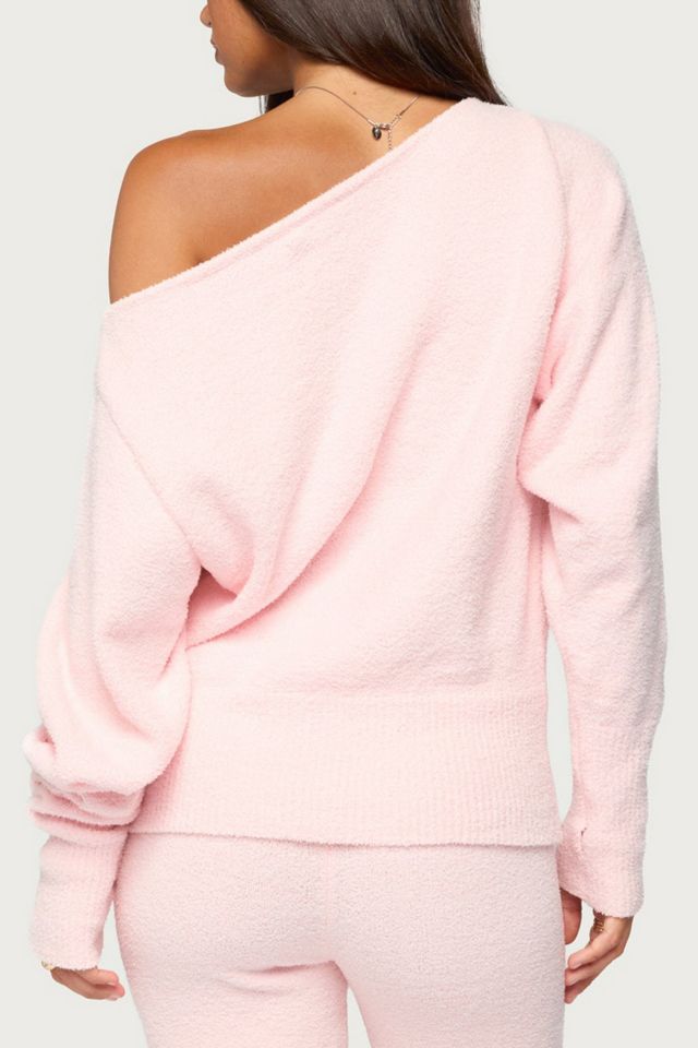 Edikted Plush Oversized Asymmetric Sweater #4