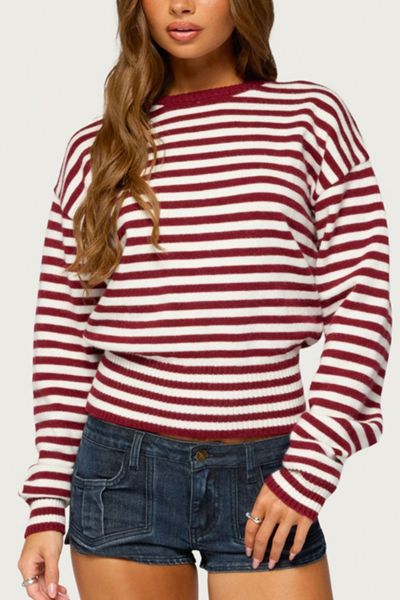 Edikted Marren Striped Knit Sweater