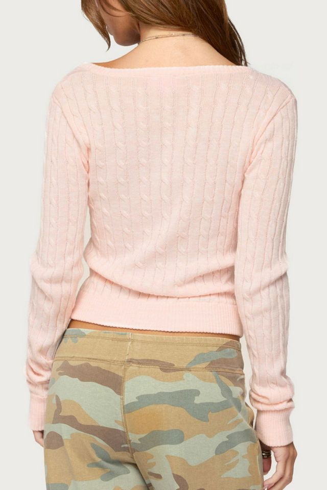 Edikted Kaile Cable Knit Top #4