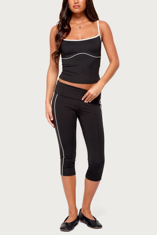 Edikted Halleigh Stripey Foldover Capri Pants #1