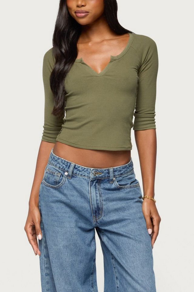 Edikted Parla Notch Scoop Neck Top #3
