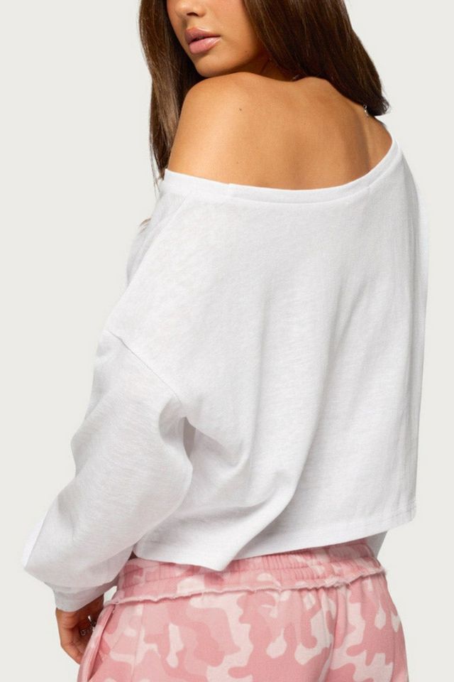 Edikted Peala Off Shoulder Long Sleeve Top #4