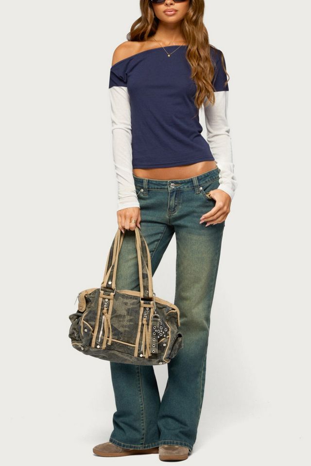 Edikted Maylee Off Shoulder Long Sleeve Top #1