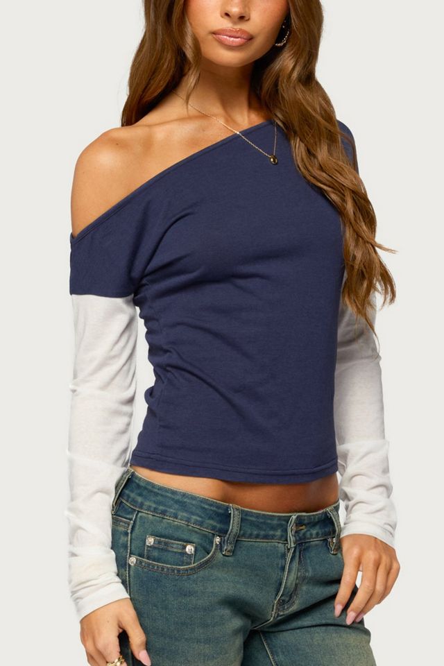 Edikted Maylee Off Shoulder Long Sleeve Top #2