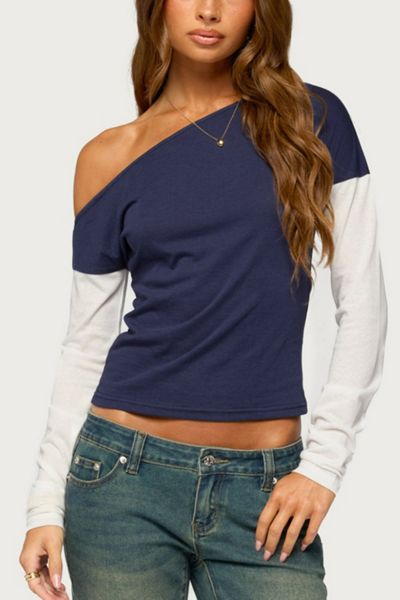 Edikted Maylee Off Shoulder Long Sleeve Top