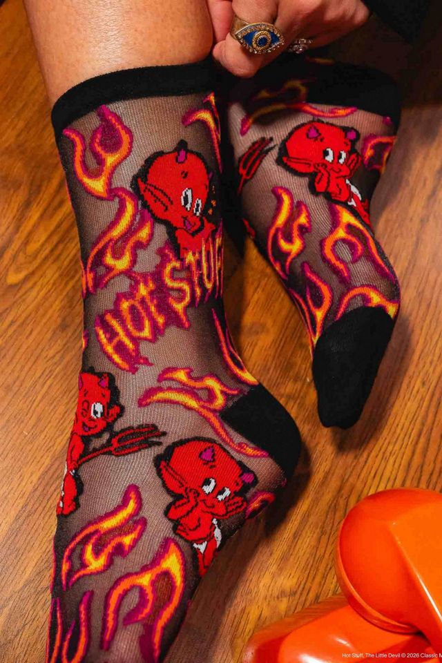Sock Candy Hot Stuff Shimmer Sheer Sock #1