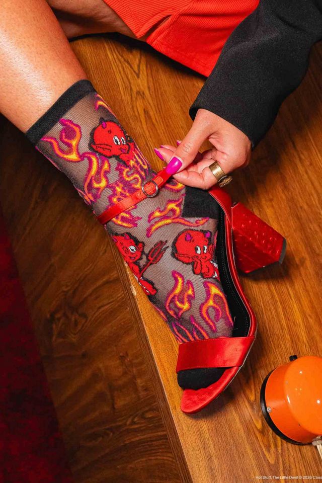 Sock Candy Hot Stuff Shimmer Sheer Sock #3