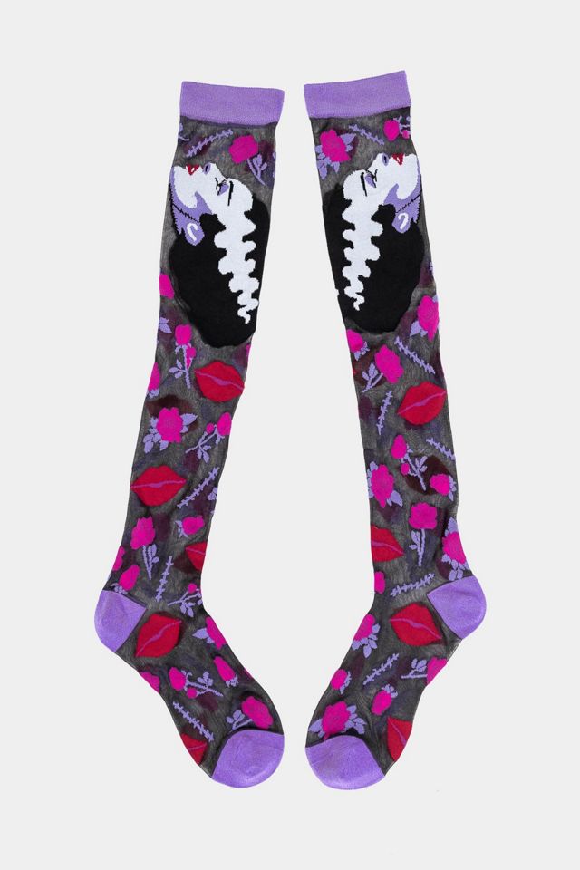 Sock Candy Bride of Frankenstein Sheer Knee High Sock #4