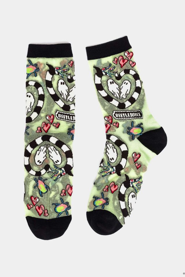 Sock Candy Beetlejuice™ Green Shimmer Sheer Sock #4