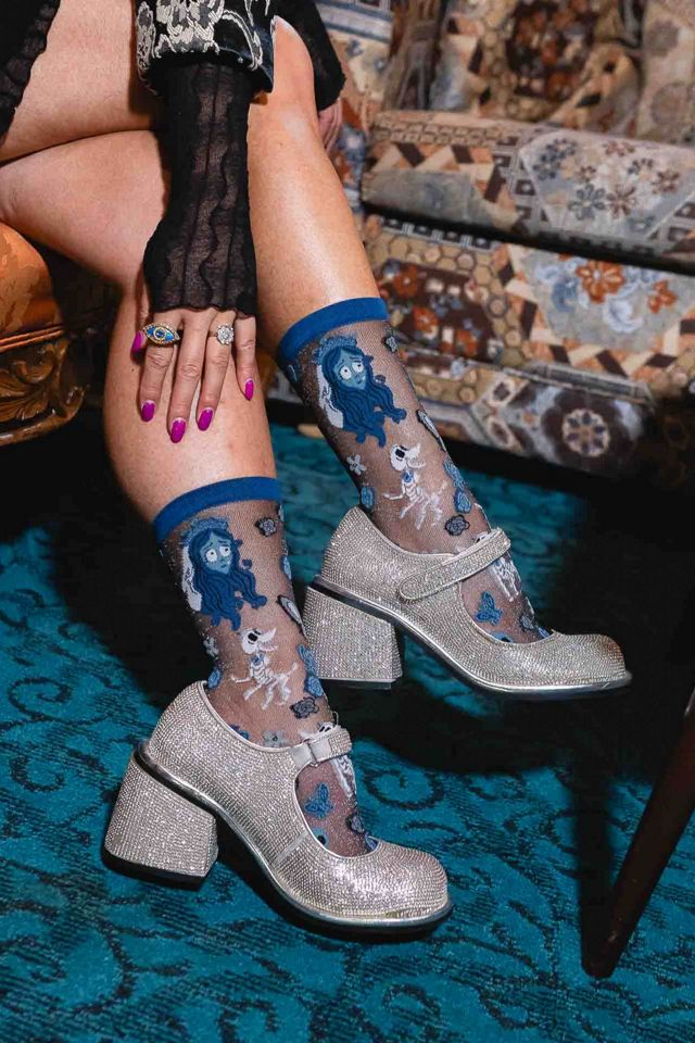 Sock Candy Corpse Bride Shimmer Sheer Sock #2