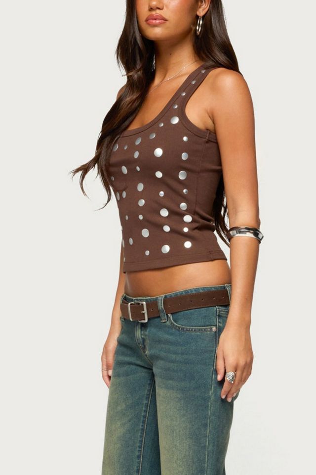 Edikted Isabella Studded Tank Top #3
