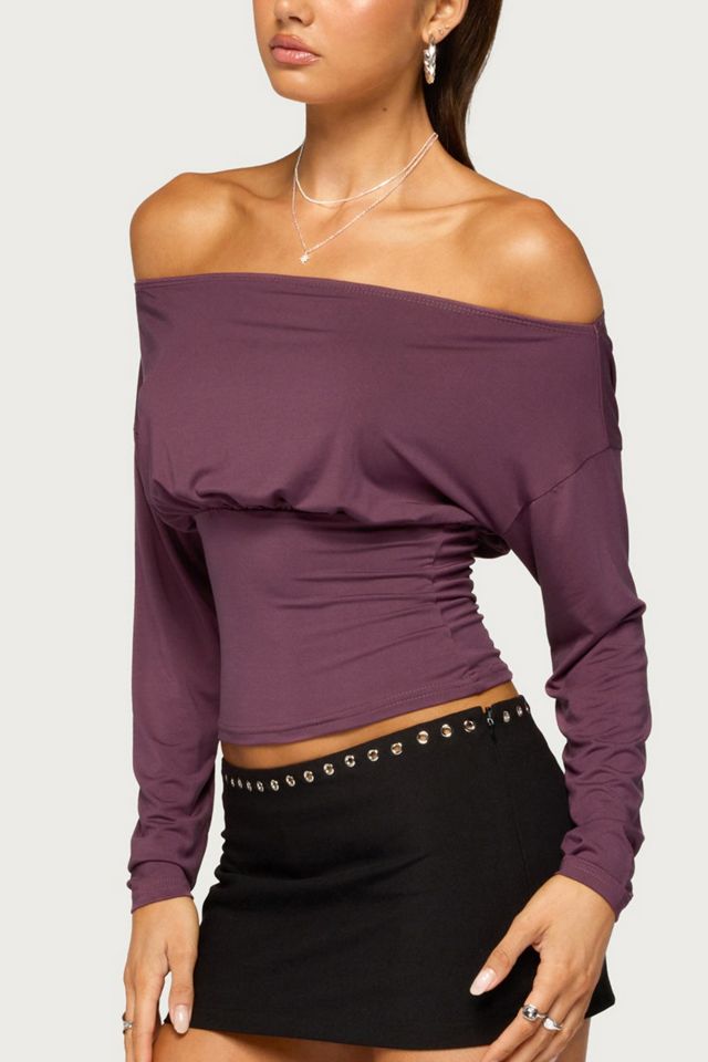 Edikted Jaze Off Shoulder Long Sleeve Top #2