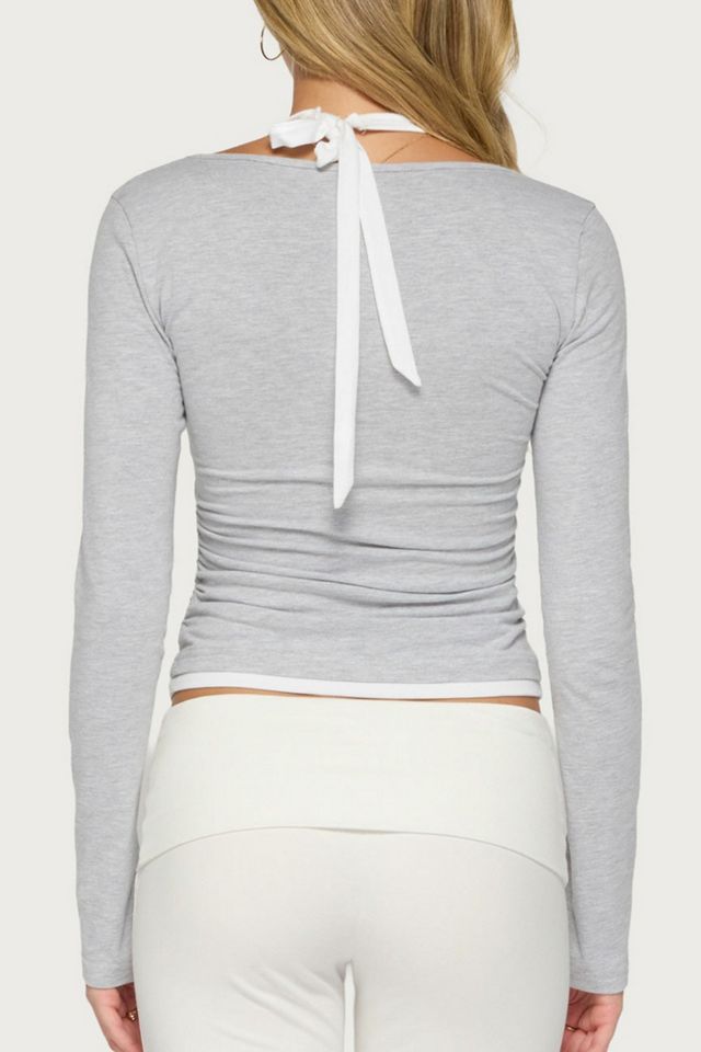 Edikted Ibby Layered Long Sleeve Top #4