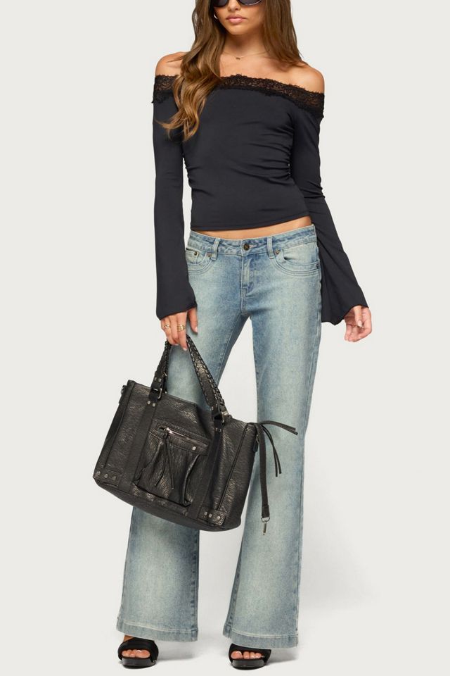 Edikted Kania Lacey Off Shoulder Top #1
