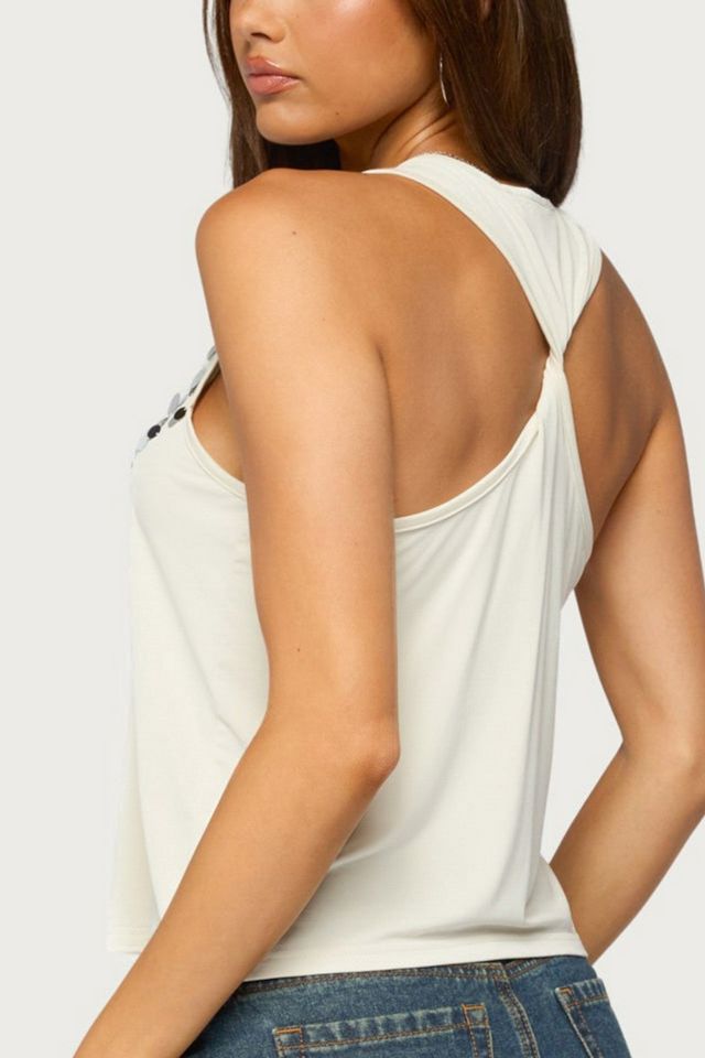 Edikted Eivy Large Sequin Tank Top #4