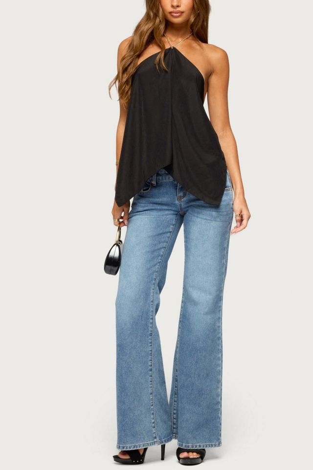 Edikted Elni Chain Backless Halter Top #1