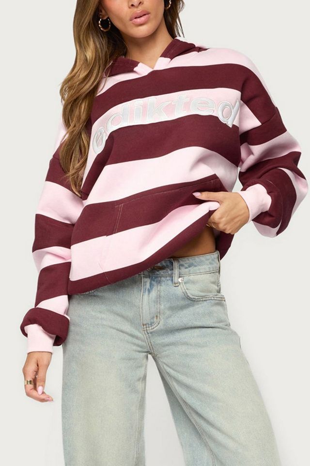 Edikted Edikted Striped Hoodie #3