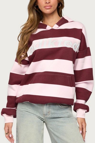 Edikted Edikted Striped Hoodie