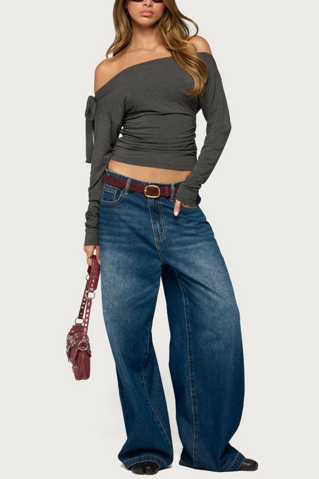 Edikted Celie Off Shoulder Tie Top #1