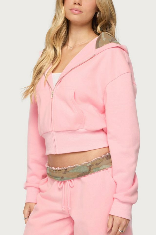 Edikted Camo Cool Contrast Zip Up Hoodie #3