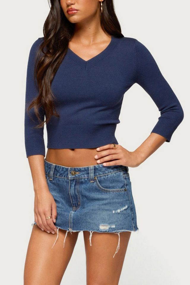 Edikted Camren Three-Quarter Sleeve Knit Top #3