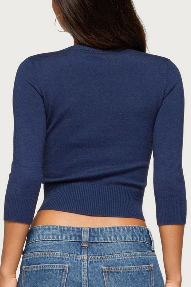 Edikted Camren Three-Quarter Sleeve Knit Top #4