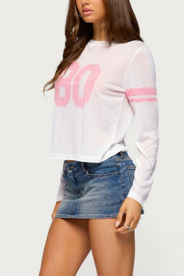 Edikted 80'S Chic Sheer Long Sleeve Top #3