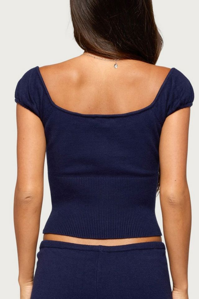 Edikted Alkira Button Up Knit Top #4