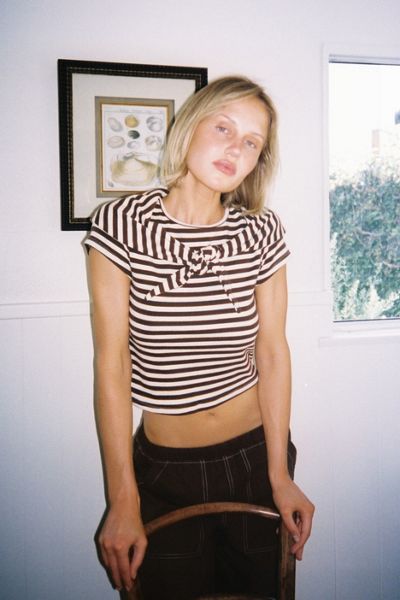 Lisa Says Gah Jude Handkerchief Stripe Top
