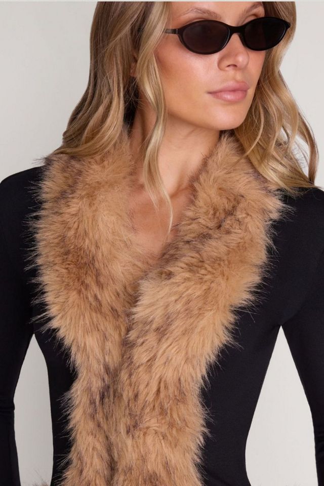 WeWoreWhat Fur Trim Cardigan #2