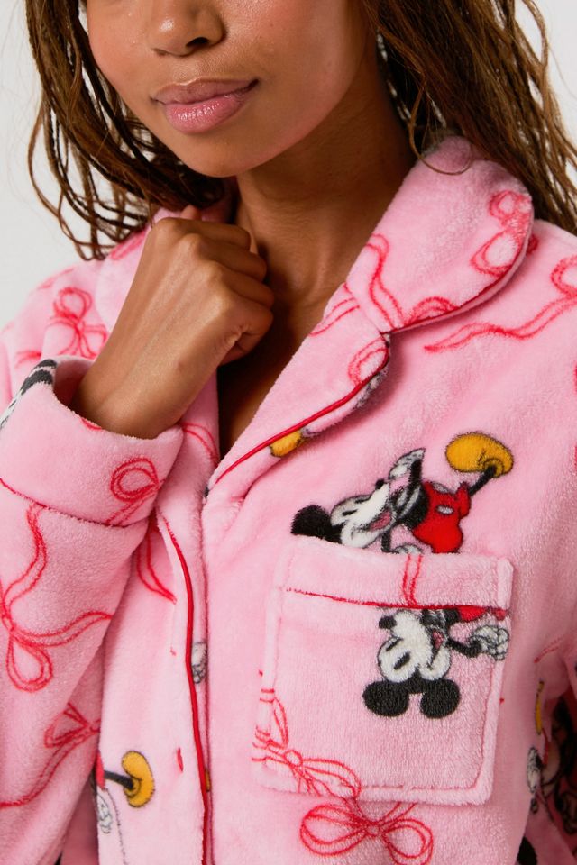Skinnydip London Disney Mickey Mouse Bow Fleece Pyjama Set #1