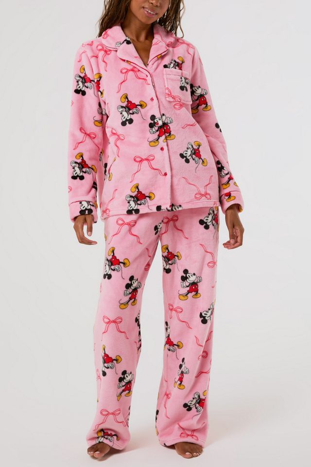 Skinnydip London Disney Mickey Mouse Bow Fleece Pyjama Set #3