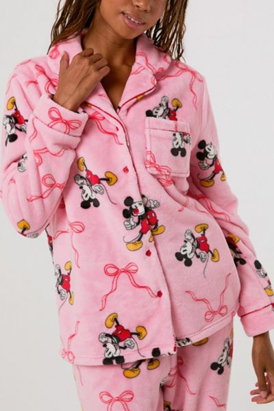Skinnydip London Disney Mickey Mouse Bow Fleece Pyjama Set
