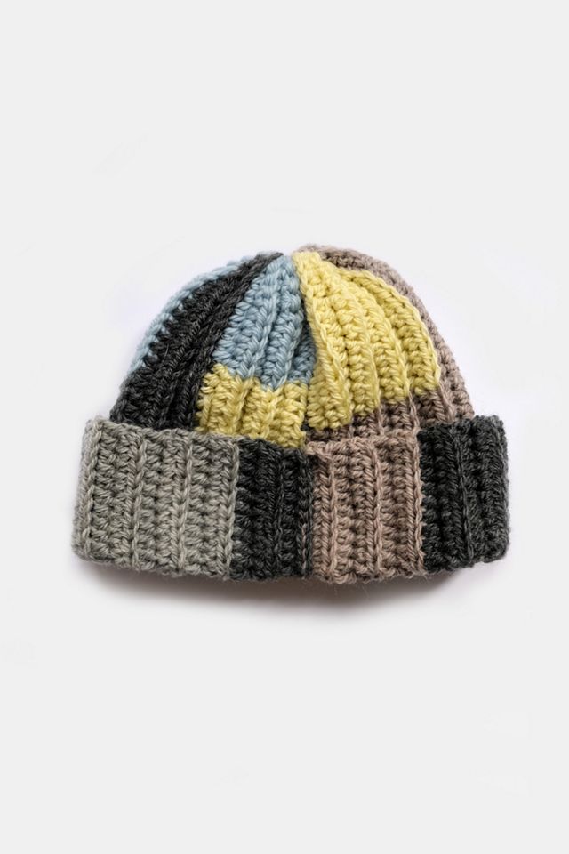 MARVES new york Upcycled Crochet Short Roll Beanie #1
