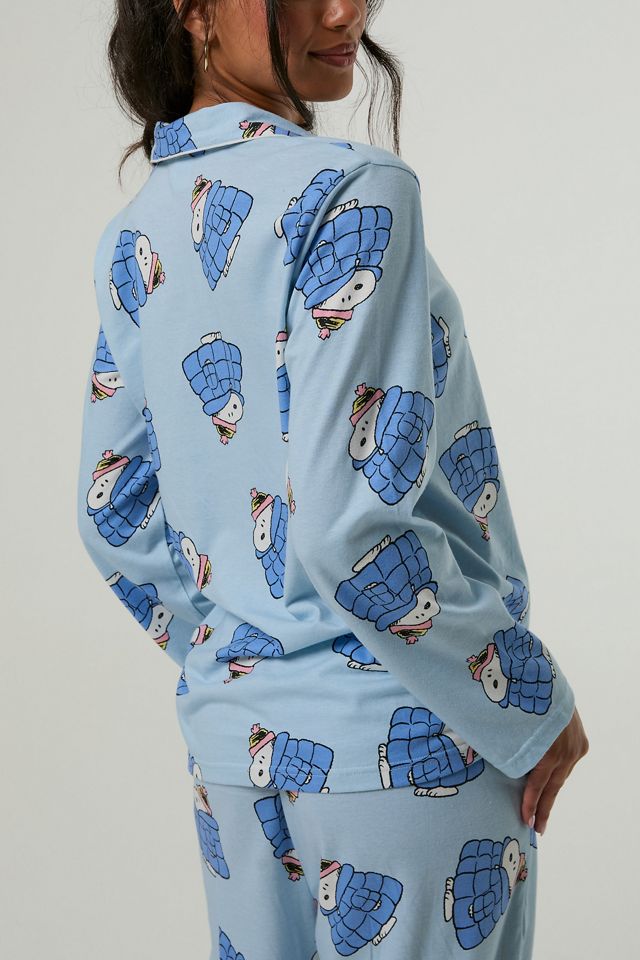 Skinnydip London Peanuts Snoopy Coat Pyjama Set with Scrunchie #2