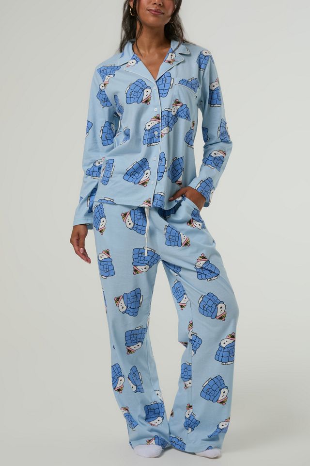 Skinnydip London Peanuts Snoopy Coat Pyjama Set with Scrunchie #3