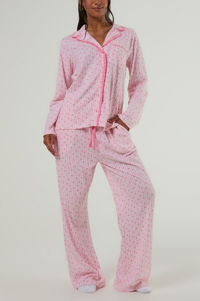 Skinnydip London Heart Ditsy Frilly Pajama Set with Scrunchie #3
