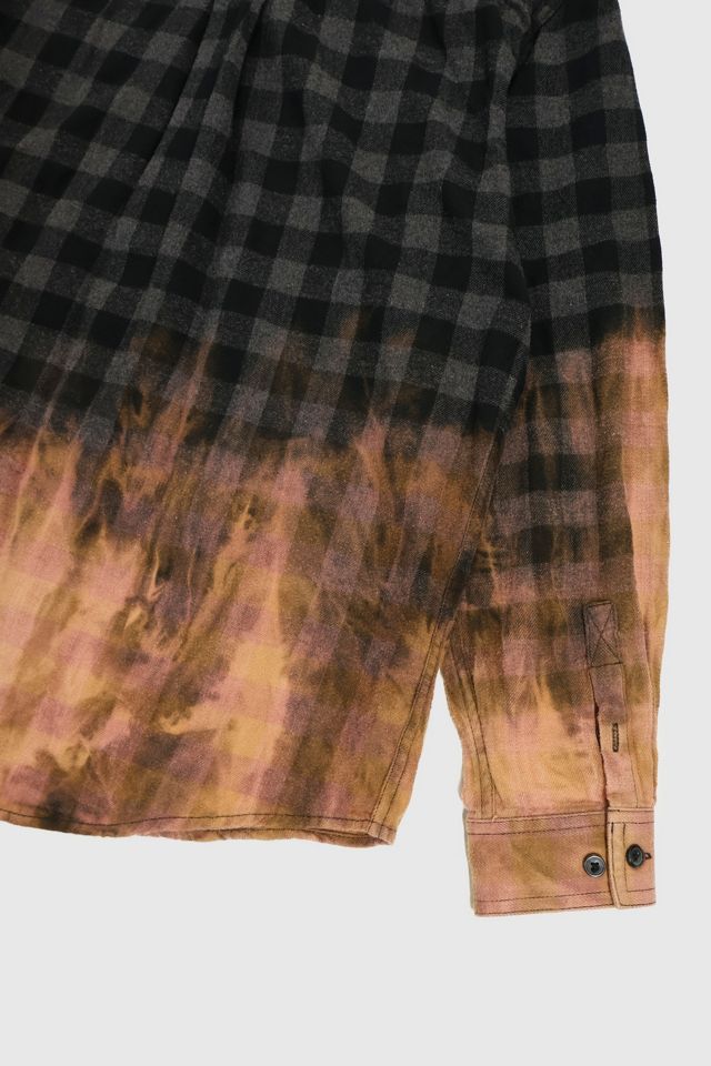 Vintage Black Plaid Bleached Shirt #4