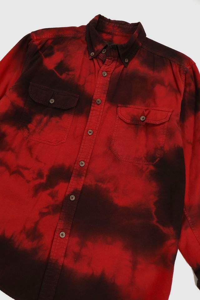 Vintage Red Dye Tech Flannel Shirt #2
