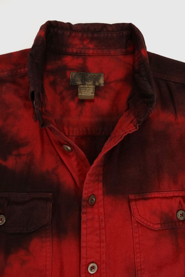 Vintage Red Dye Tech Flannel Shirt #3