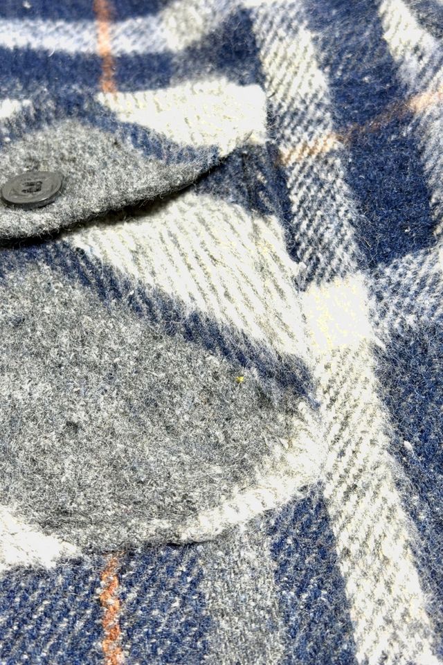 Vintage 1980's Plaid Brushed Wool Shirt Jacket #2