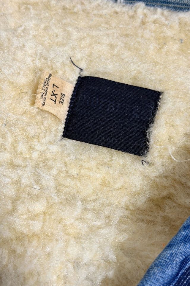 Vintage 1970's Sears Fleece Lined Denim Vest #3