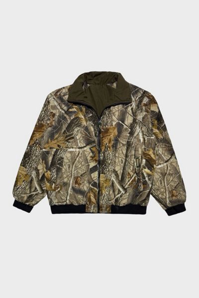 Vintage 1990's Reversible Realtree Camo Zip Off Sleeve Jacket