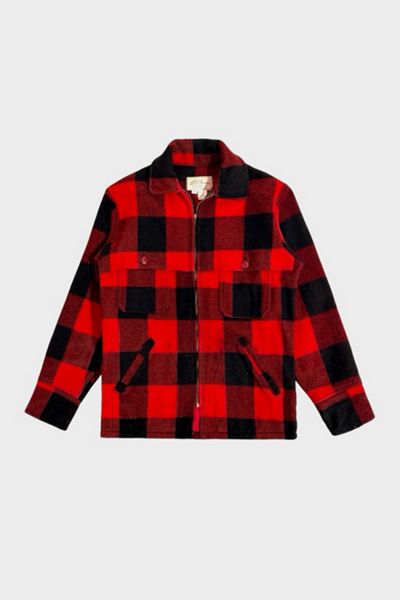 Vintage 1980's L.L. Bean Buffalo Plaid Wool Zip Field Jacket